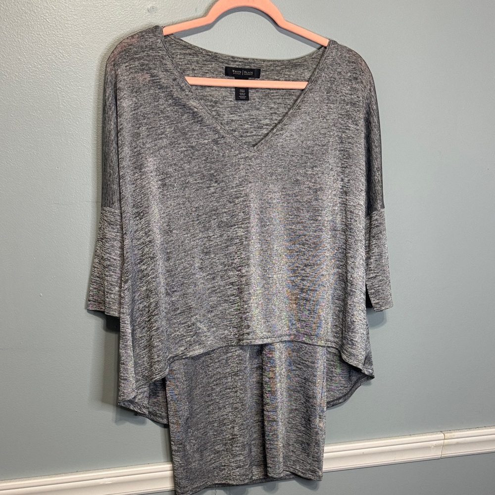 White House Black‎ Market Gray V-Neck Tunic